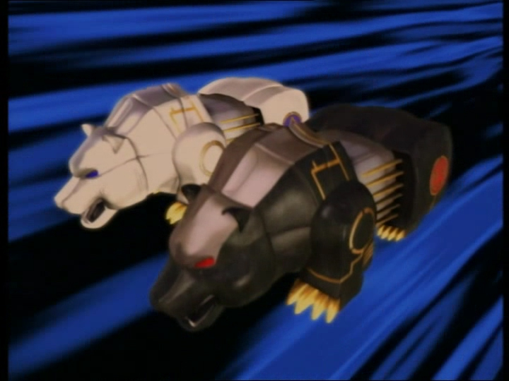 Formation du Megazord Force Animale Double Impact