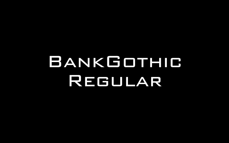 BankGothic Regular