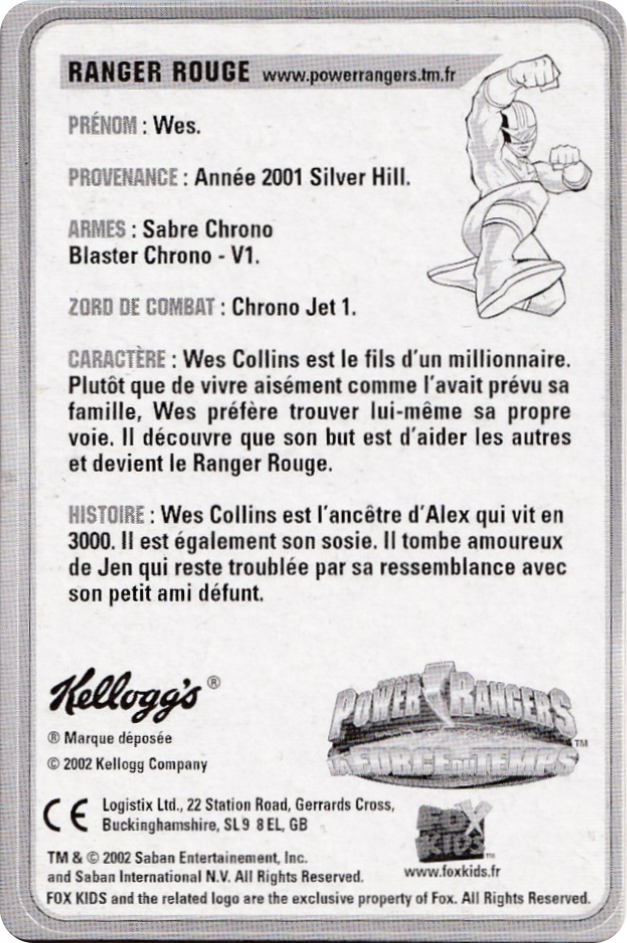 Ranger Rouge (verso)